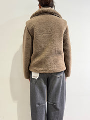 Haveone - Giacca teddy corta tortora