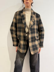 Dixie - Giacca over check nera
