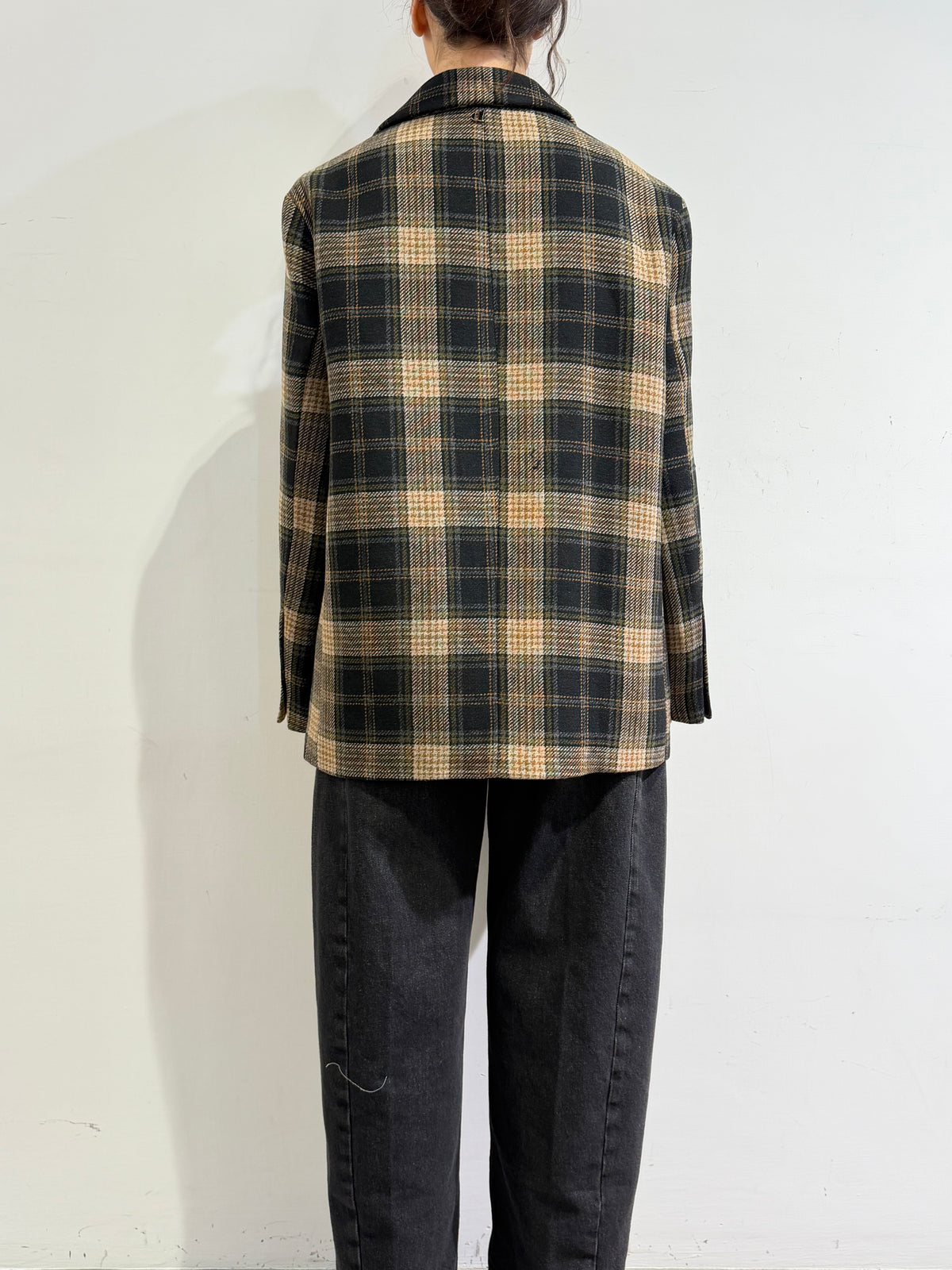 Dixie - Giacca over check nera