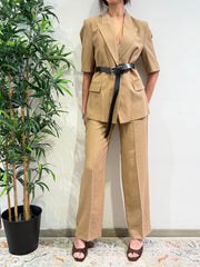 Vicolo - Tailleur mezza manica cammello