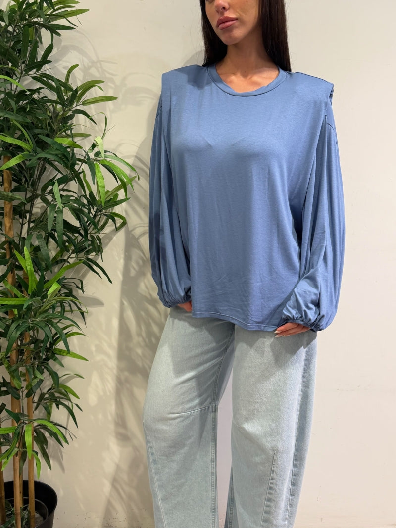 Tensione In - T-Shirt over con spalline polvere