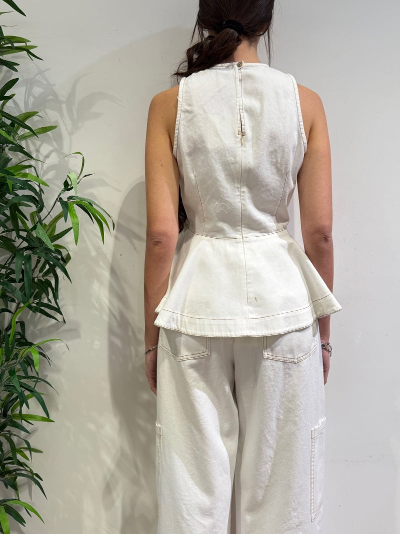 Tensione In - Top sfiancato bianco