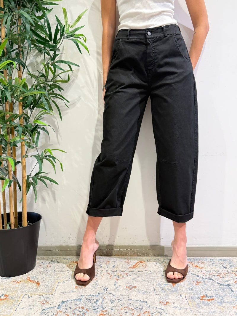 Motel - Pantalone barrel nero