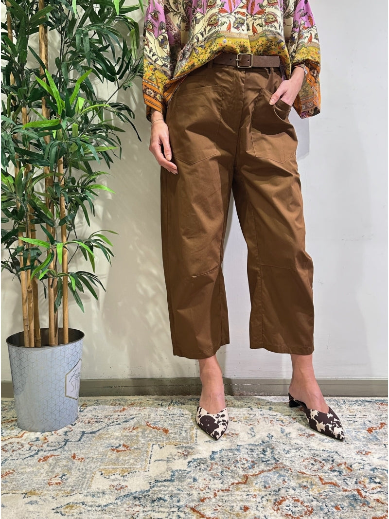 Dixie - Pantalone balloon con tasconi tabacco