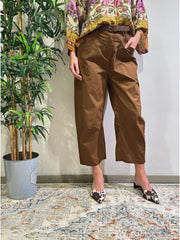 Dixie - Pantalone balloon con tasconi tabacco