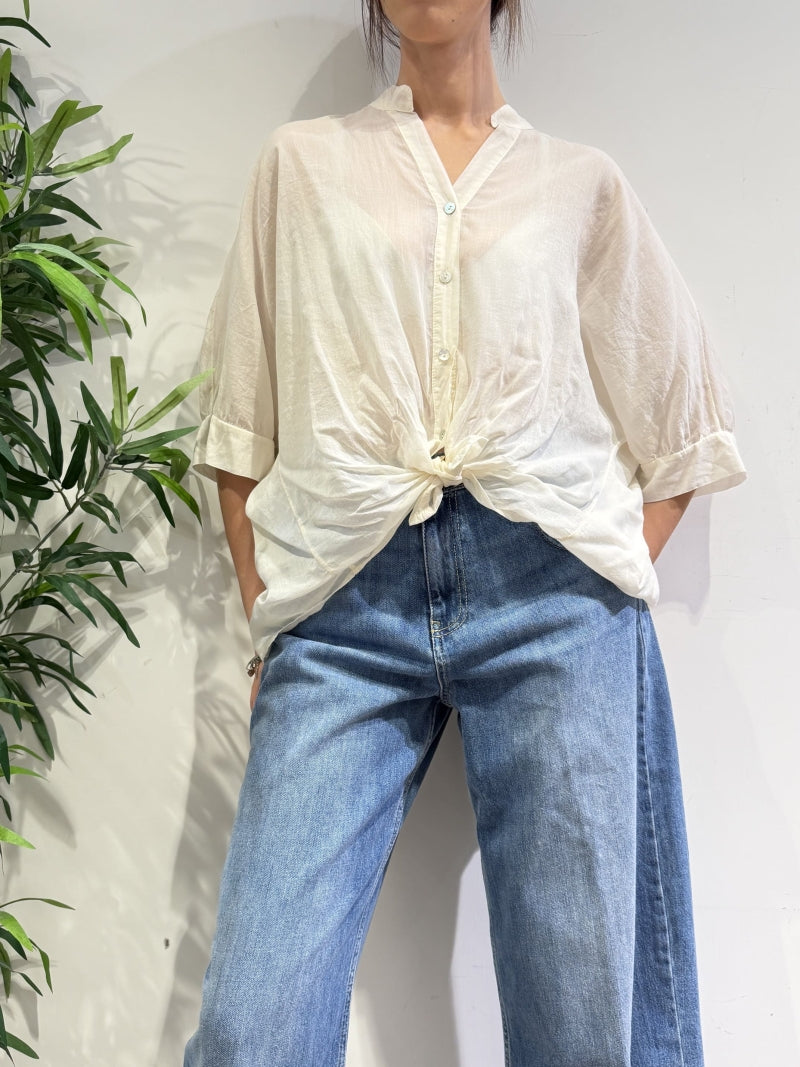 Dixie - Camicia in mussola panna