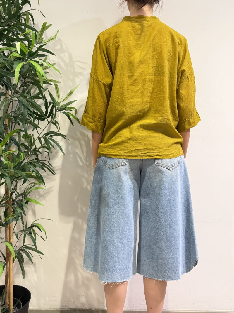 Haveone - Camicia mussola collo coreana olio