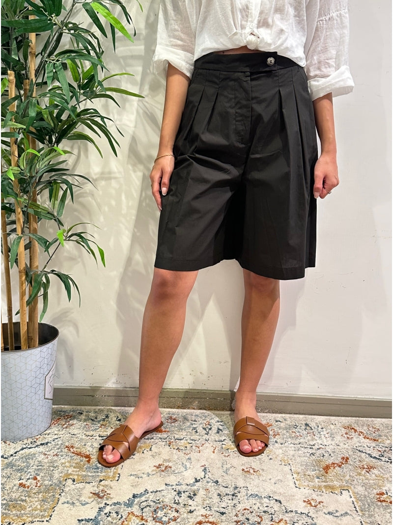 Vicolo - Bermuda con pinces nero