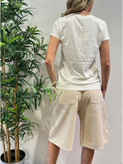 Vicolo - T-Shirt applicazioni conchiglie bianca