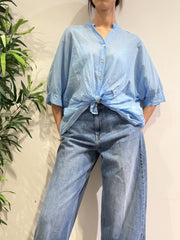 Dixie - Camicia in mussola celeste