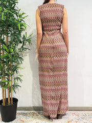 Tensione In - Vestito fantasia jacquard rosa