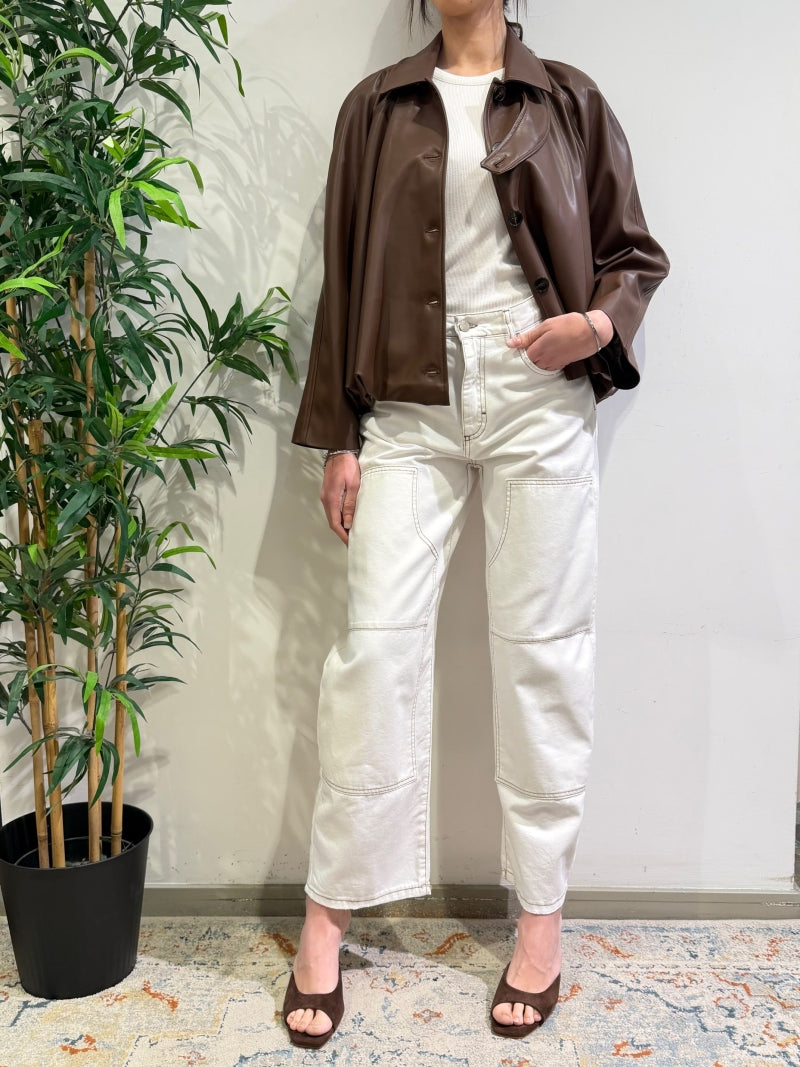 Tensione In - Bomber in ecopelle moro