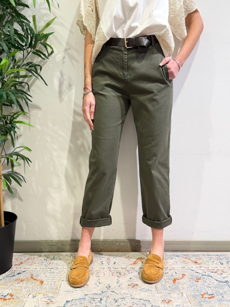 Le Streghe - Pantalone dritto con cintura militare