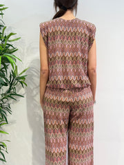 Tensione In - Top fantasia jacquard rosa