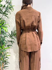 Motel - Completo camicia e pantalone cargo moro