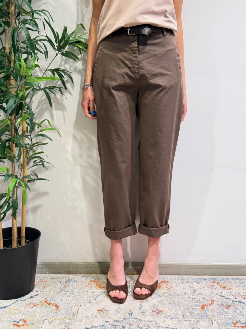 Le Streghe - Pantalone dritto con cintura moro
