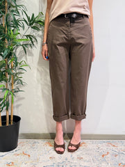 Le Streghe - Pantalone dritto con cintura moro