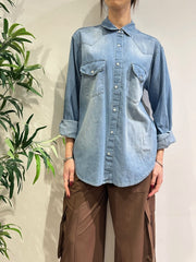 Tensione In - Camicia con tasche denim