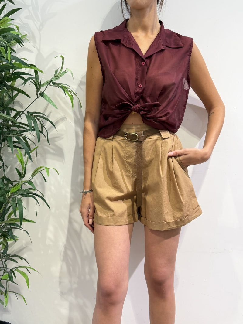 Haveone - Camicia giro manica bordeaux
