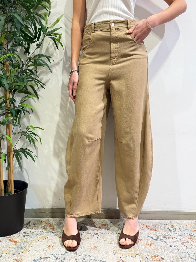 Dixie - Pantalone balloon beige