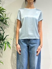 Vicolo - T-Shirt in satin celeste