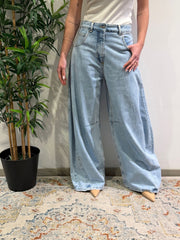 Tensione In - Jeans palazzo Louvre denim chiaro
