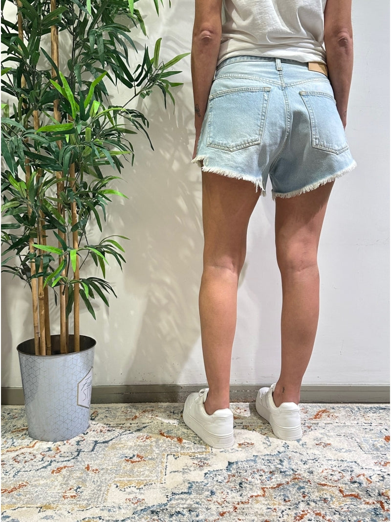Vicolo - Shorts con bottoni gioiello Zac denim chiaro