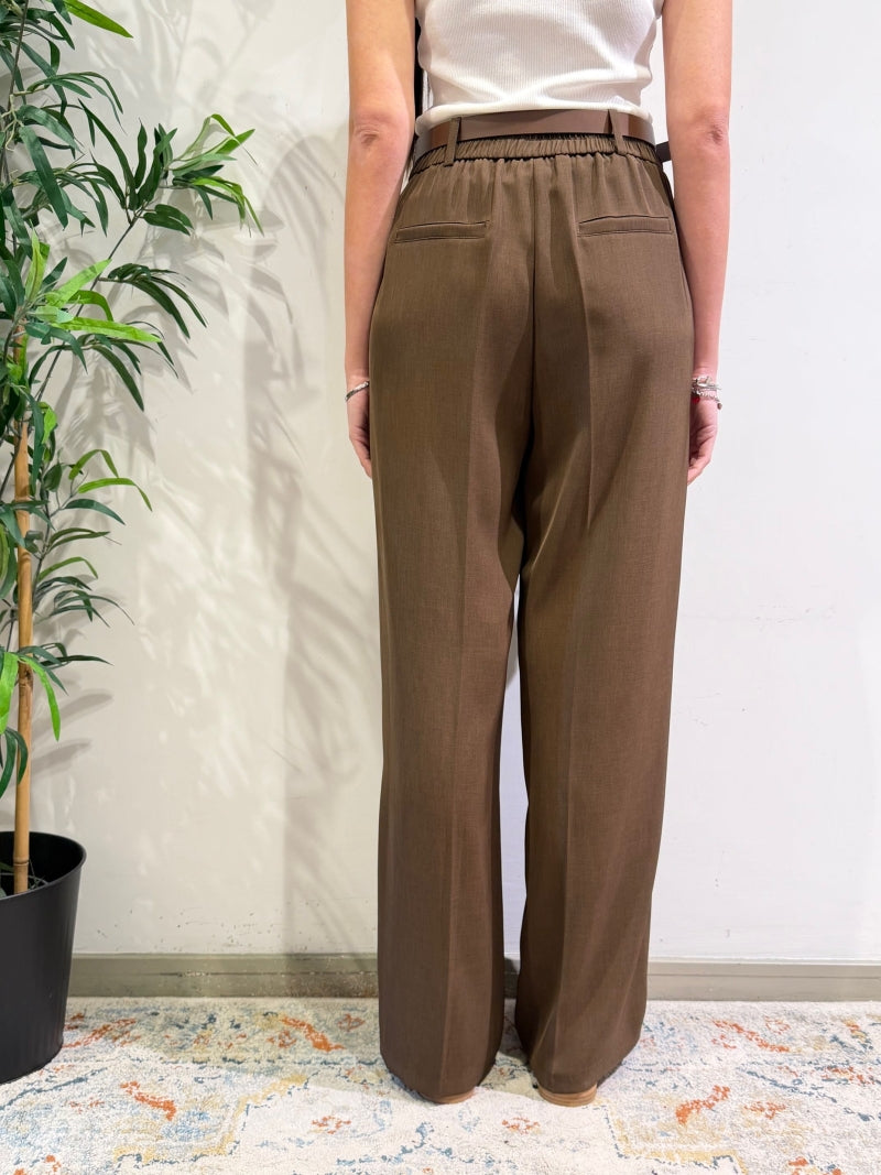 Motel - Pantalone con elastico dietro moro