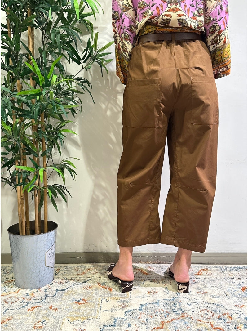 Dixie - Pantalone balloon con tasconi tabacco