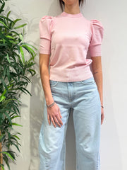 Haveone - Maglia manica a sbuffo rosa