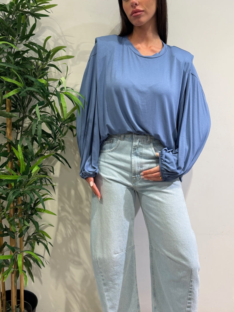 Tensione In - T-Shirt over con spalline polvere
